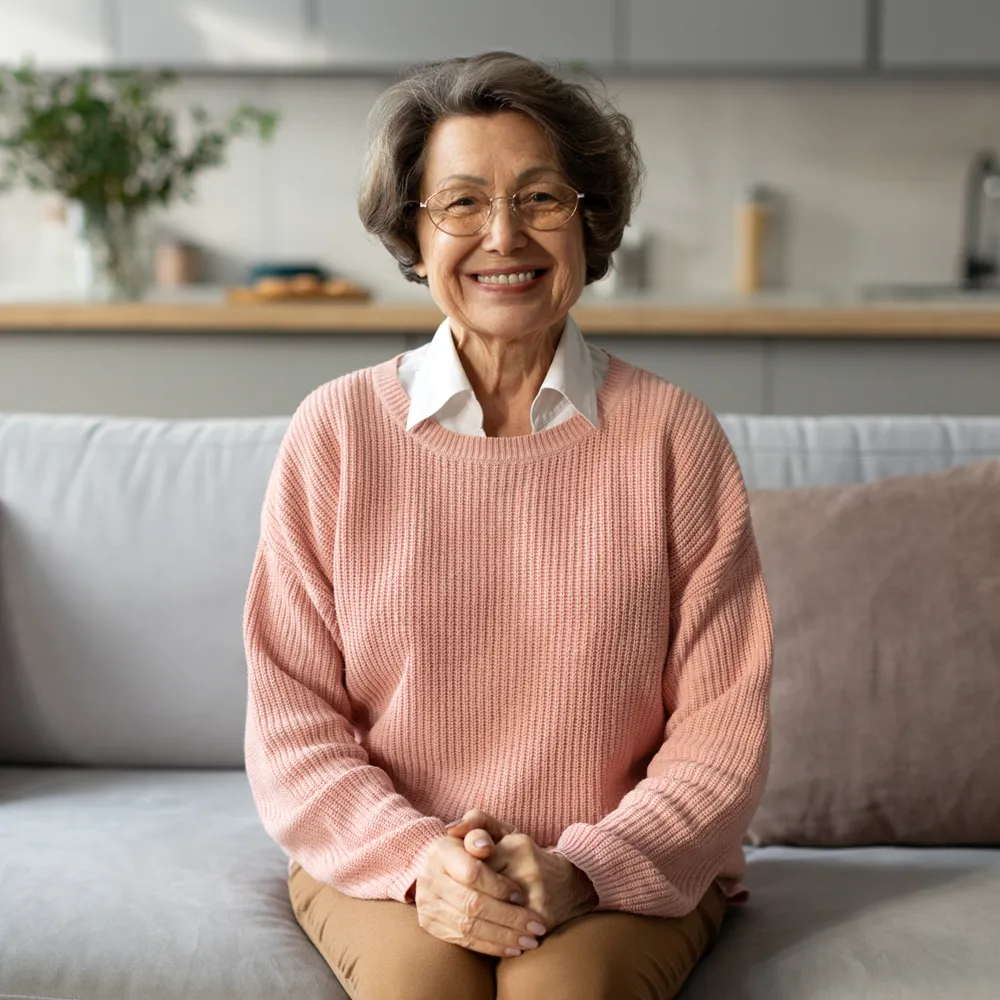 Relaxed patient at home, reflecting the comfortable care experience at Desert Ridge Dental